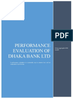 Performance Evaluation of Dhaka Bank LTD