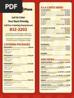 Pizza Catering - Menu