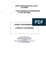 Cours Econometrie Licence 3 Economie Umeci 28 04 2020