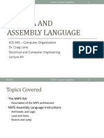 ECE 445 - Fall 2020 - Lecture 3 - MIPS ISA and Assembly Language