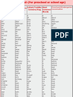 Elementary (3rd) Written Elementary Convers-Aug Infant/Toddler Convers/Aug Most Common Words