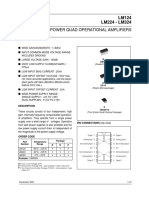 Low Power Quad Operational Amplifiers: LM124 LM224 - LM324