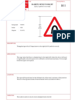 Hairpin Bend To Right (Left If Symbol Reversed) : Traffic Signs Manual