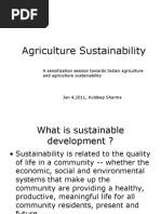 Agriculture Sustainability: A Sensitization Session Towards Indian Agriculture and Agriculture Sustainability