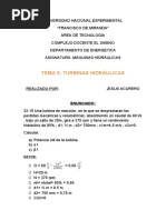 Resolución de Un Ejercicio de Turbinas