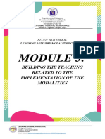 Building The Teaching Related To The Implementation of The Modalities