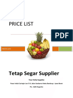 Price List Tetap Segar Supplier