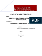 Delitos Contra La Integridad Institucional