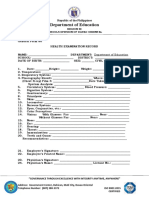 General Form 86 HEALTH EXAMINATION RECORD