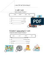 Formula 1: Will + Verb: Abc - E1 Simple Future Tense Using "Will" and "Is/Are Going To" Name