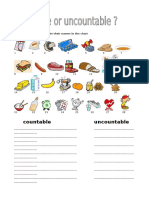 Worksheet 2 Countable Uncountable Nouns