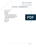 Computer Security - Assignment 1: Table of Content