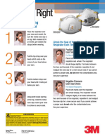 3M Disposable Filtering Facepiece Respirator Fitting Poster English and Spanish