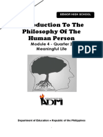 Introduction To The Philosophy of The Human Person: Module 4 - Quarter 2 Meaningful Life