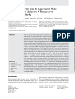 Adverse Outcomes Due To Aggressive Fluid Resuscitation in Children: A Prospective Observational Study