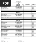 Subjects Schedule Instructor Room First Year: Second Semester, SY 2020-2021 Schedule of Classes: Section