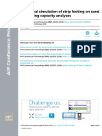 Numerical Simulation of Strip Footing On Sand For Bearing Capacity Analyses