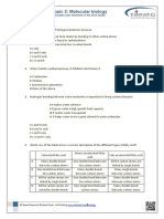 IB Style Test - Topic 2: Molecular Biology: Multiple Choice Questions