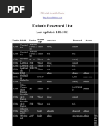 Default Password List