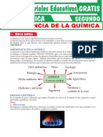 Importancia de La Química para Segundo Grado de Secundaria