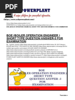 Boe (Boiler Operation Engineer) Short Type Question Answer-3 For Examination - Askpowerplant