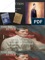 Rizal Retraction