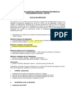 Acta de Constitución e Instalación Del Comite Contra El Hostigamiento