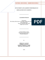 Parental Involvement and Learner'S Performance in Modular Distance Learning