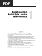 Basic Concepts of Applied Motor Learning and Performance: Objectives