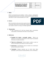 PRC-CAL-00011 Procedimiento Propiedad Perteneciente A Los Clientes o Proveedores Externos