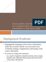 Evaluation and Treatment of Common Musculoskeletal Disorder of The Shoulder