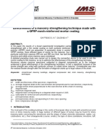 Effectiveness of A Masonry Strengthening Technique Made With A GFRP-mesh-reinforced Mortar Coating