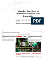 Interview Questions On Differential Pressure Flow Transmitter