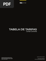 Tabela de Tarifas