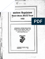 Uniform Regulations Usmc 1922