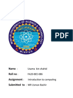 Fa20BEE086 Assignment Computing