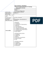 Machinerycourse Outline and Hand Out