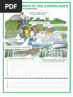 An Excursion in The Everglades: Transform The Sentences Into Reported Speech