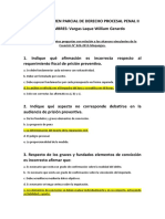 Segundo Examen Parcial de Derecho Procesal Penal Ii