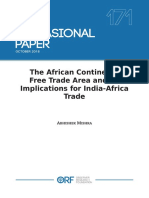 The African Continental Free Trade Area and Its Implications For India-Africa Trade