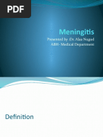 Meningitis: Presented By:dr. Alaa Nugud ABH-Medical Department