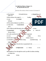 Mcqs Solid State Physics (Chapter 3-5) by Mansoor Sultan