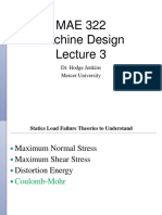 MAE 322 Machine Design: Dr. Hodge Jenkins Mercer University