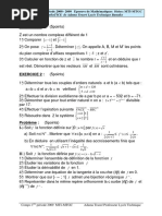 Exercice 1: (5points) : Site Mathstice de Adama Traoré Lycée Technique Bamako