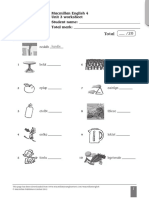 Total: Macmillan English 4 Unit 3 Worksheet Student Name: Total Mark