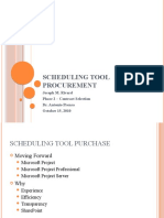 Scheduling Tool Procurement: Joseph M. Rivard Phase 2 - Contract Selection Dr. Antonio Prensa October 15, 2010