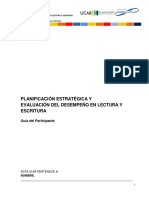 Guía Del Participante Planificación Estratégica y Evaluación Del Desempeño en Lectura y Escritura Ajustada