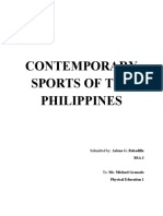 Contemporary Sports of The Philippines: Submitted By: Arlene G. Bobadilla