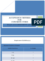 Acceptance Criteria FOR Concrete Cubes: I S: 4 5 6 - 2 0 0 0 (A M E N D M N T S - 4 & 5)