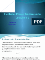 Electrical Power Transmission Lecture # 9: Prepared by Hassan Raza